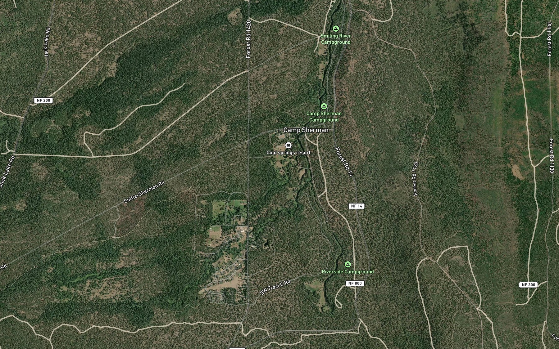Satellite map of the Cold Springs