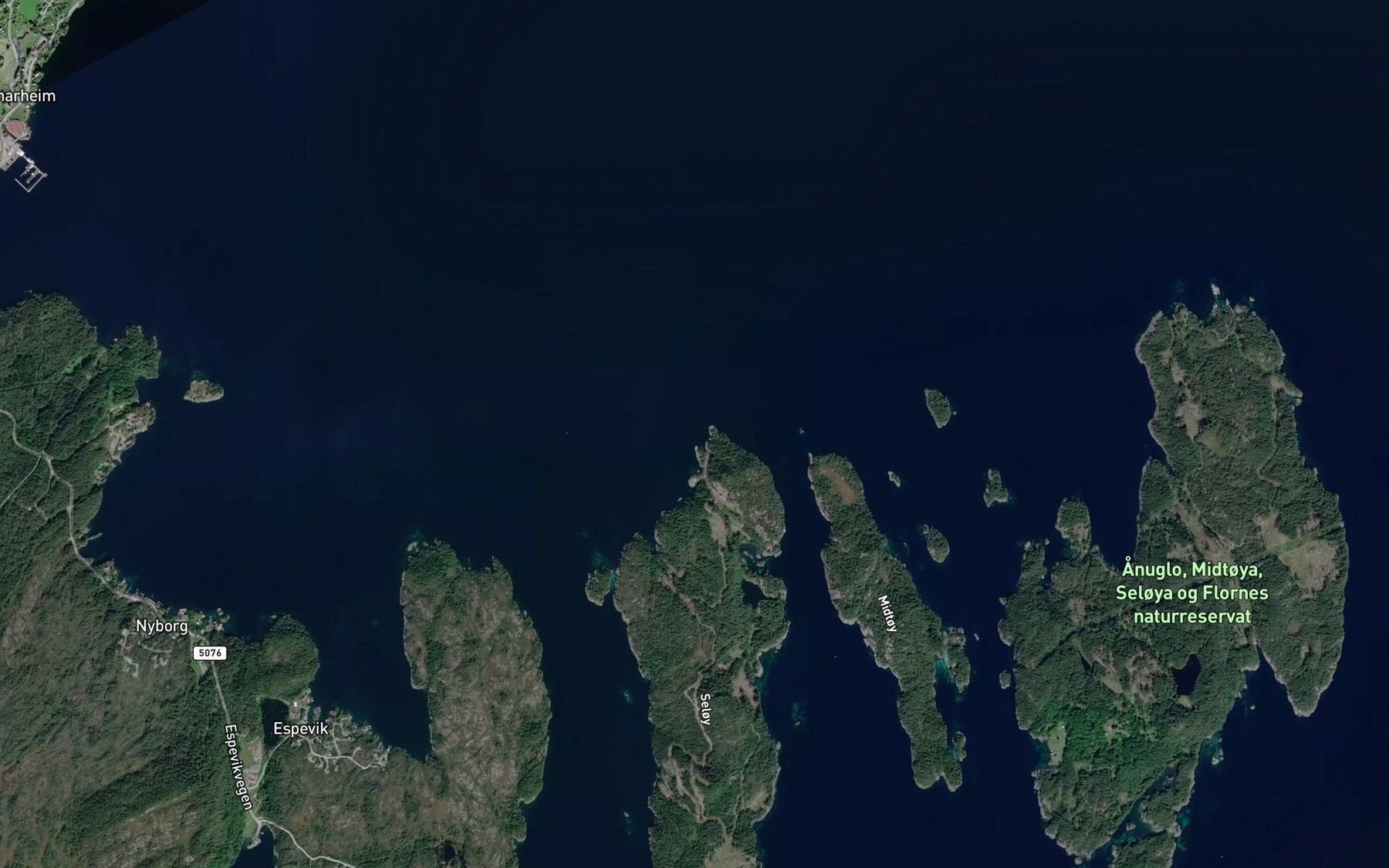 Satellite map of the Tjuvadal
