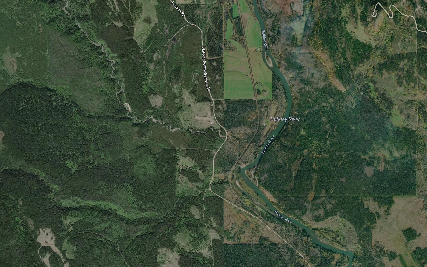 Satellite map of the Dockrill Creek