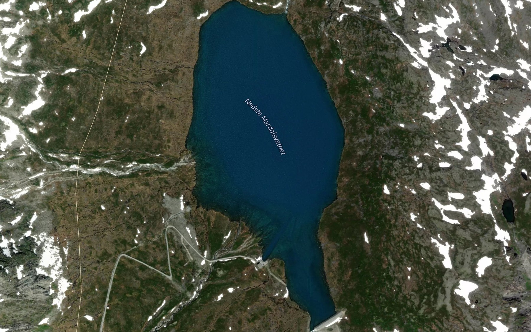 Satellite map of the Nedste Mardalsvatnet