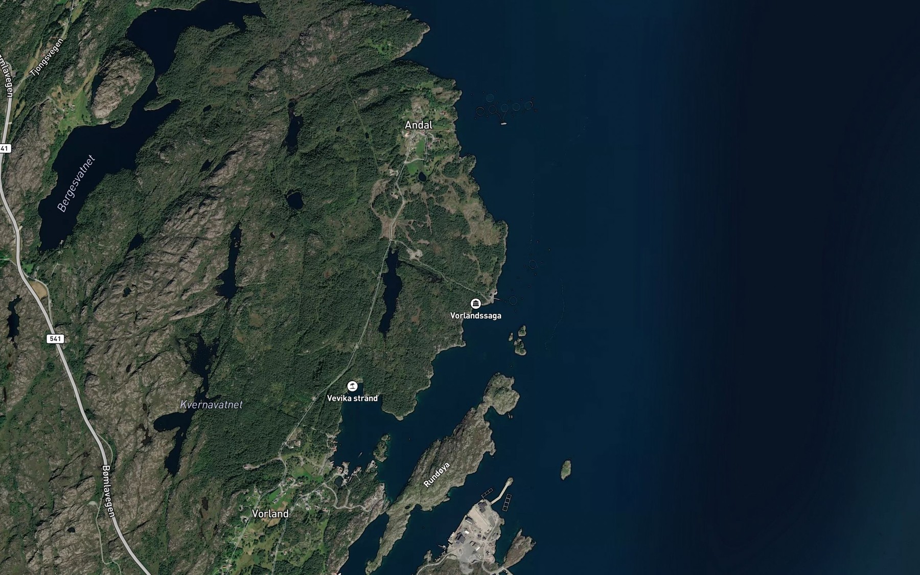 Satellite map of the Sagbekken
