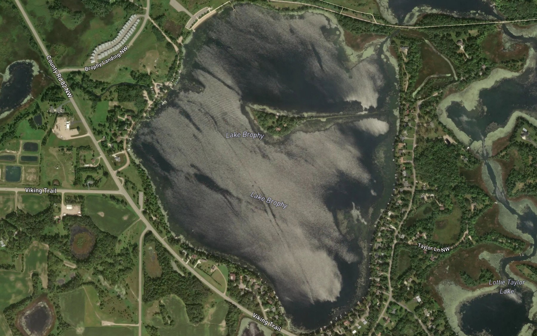Satellite map of the Lake Brophy