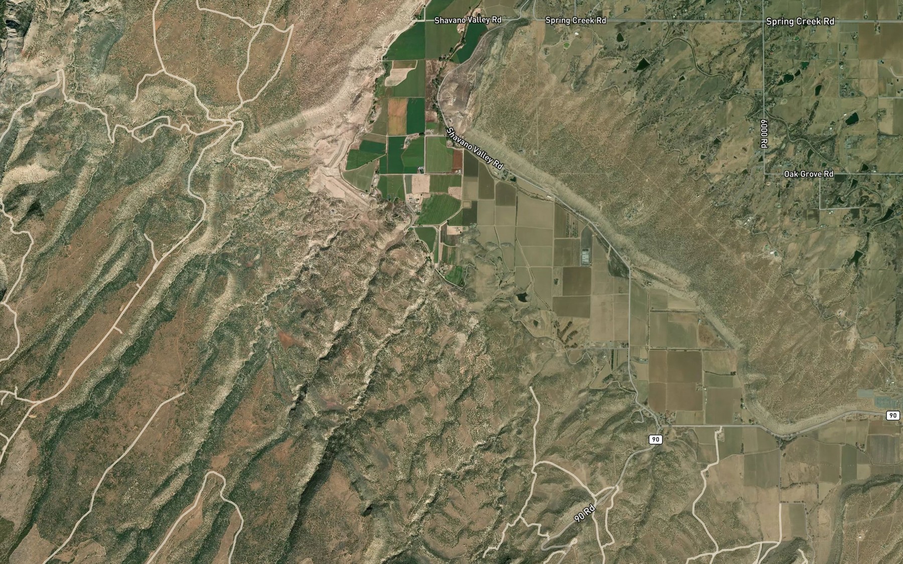 Satellite map of the West Canal