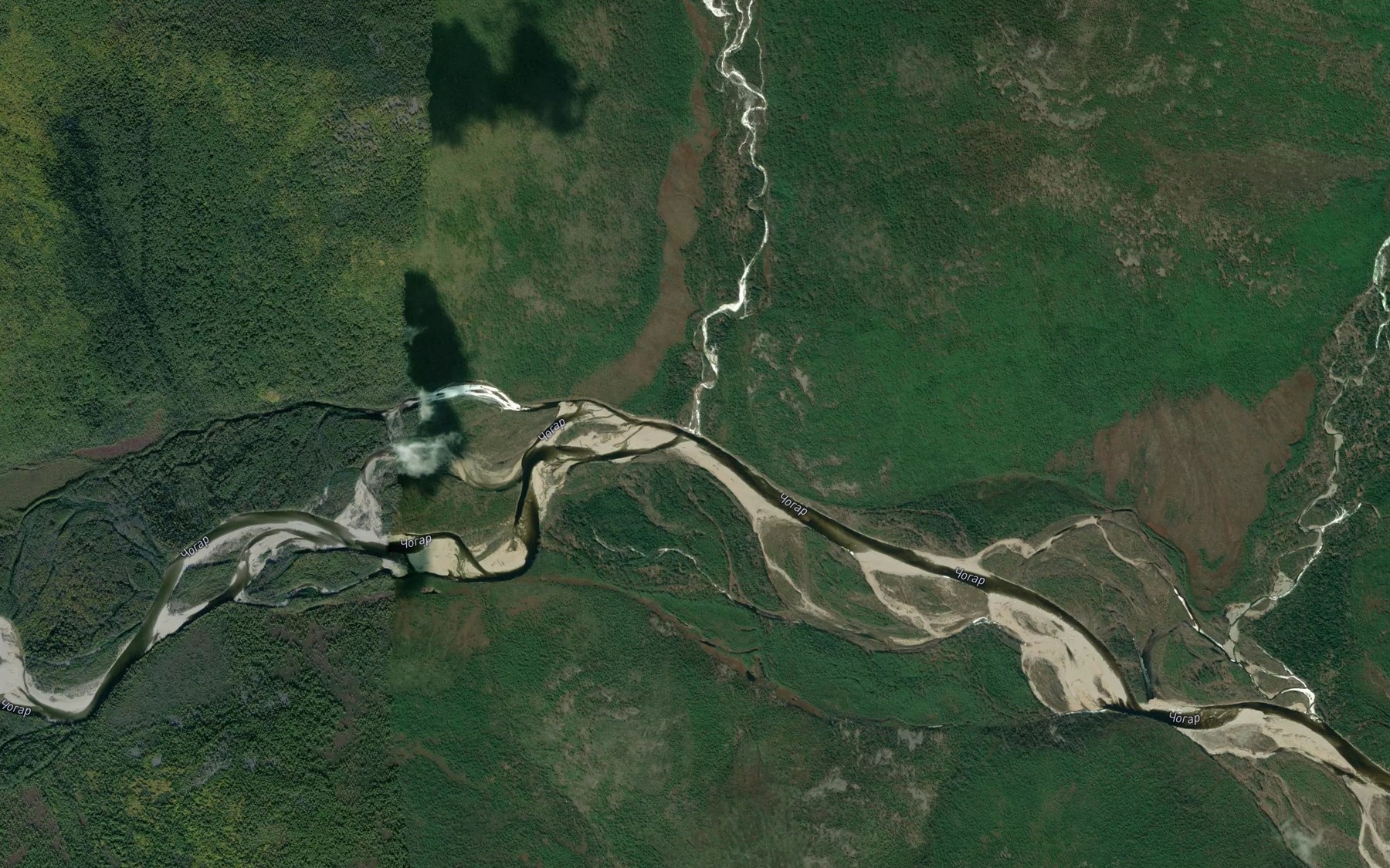 Satellite map of the Verkhniy Kunykan