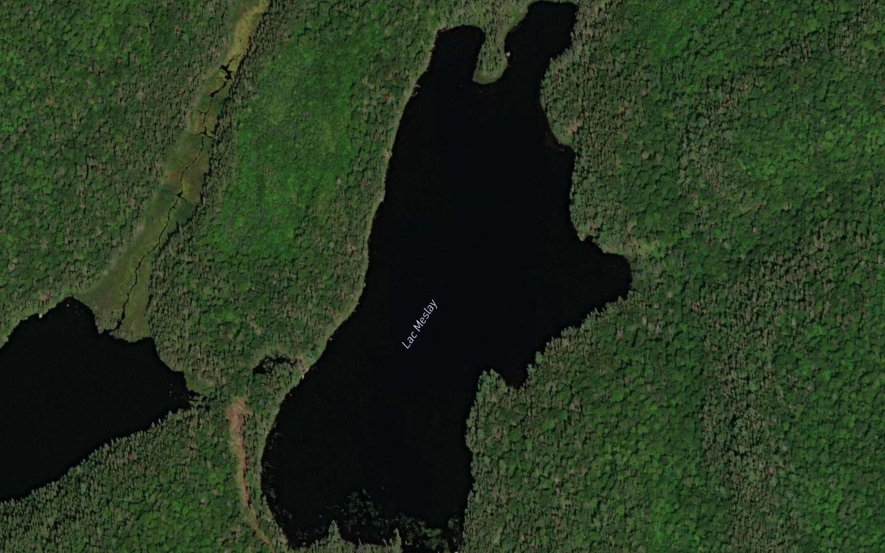 Satellite map of the Lac Meslay