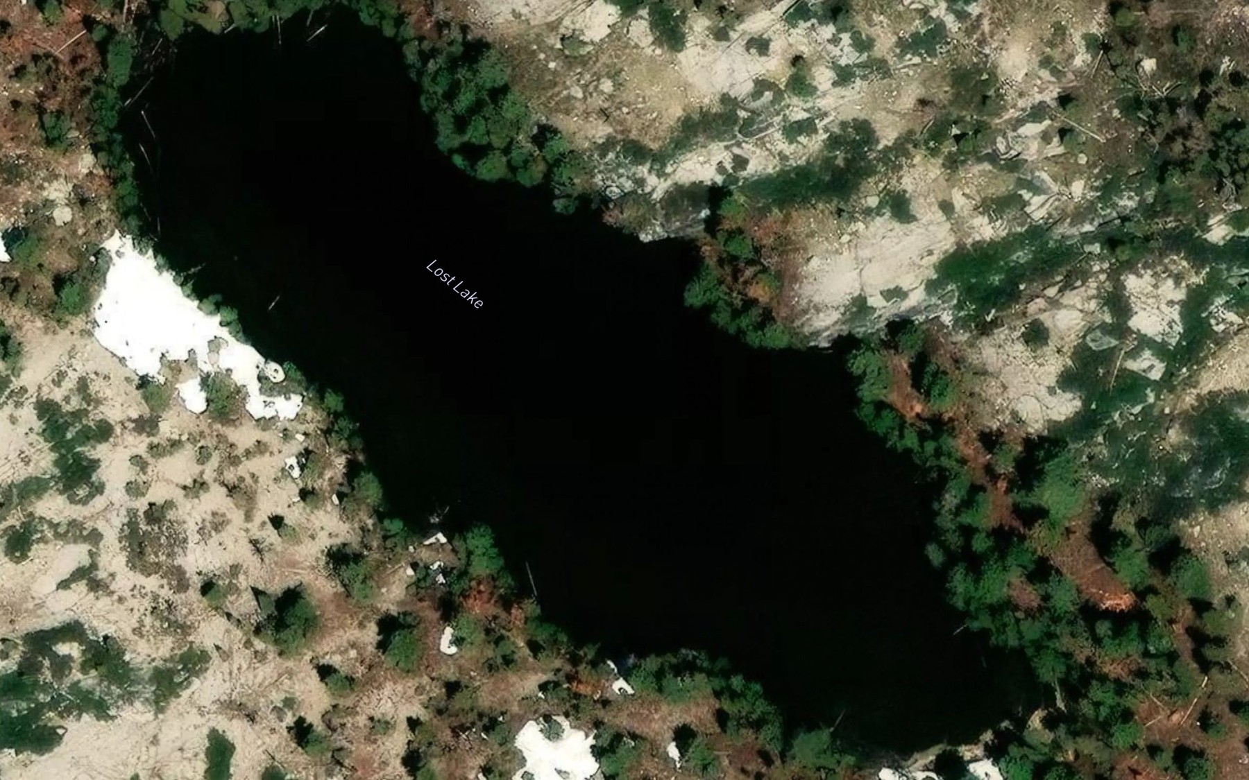 Satellite map of the Lost Lake