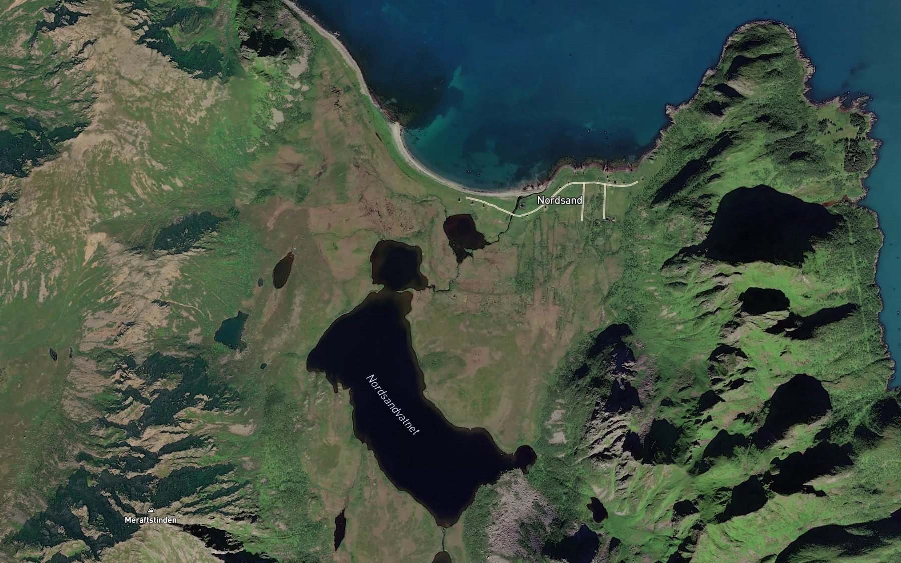 Satellite map of the Teinelva