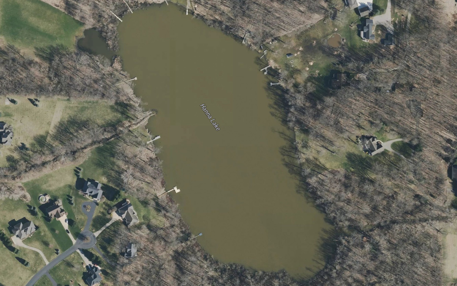 Satellite map of the Hanna Lake
