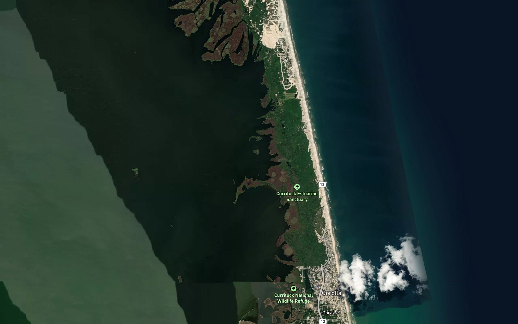 Satellite map of the Jenkins Cove