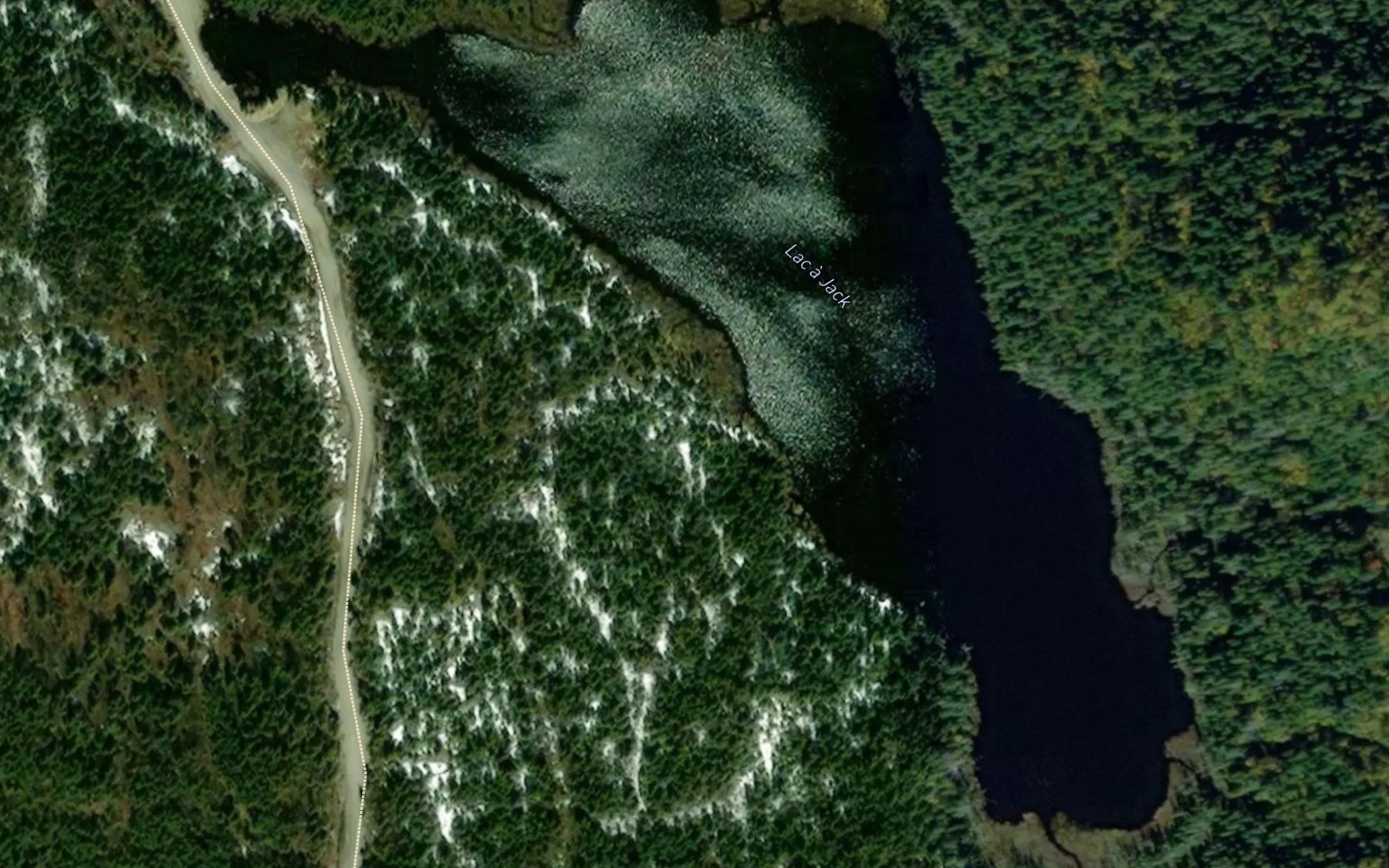 Satellite map of the Lac a Jack