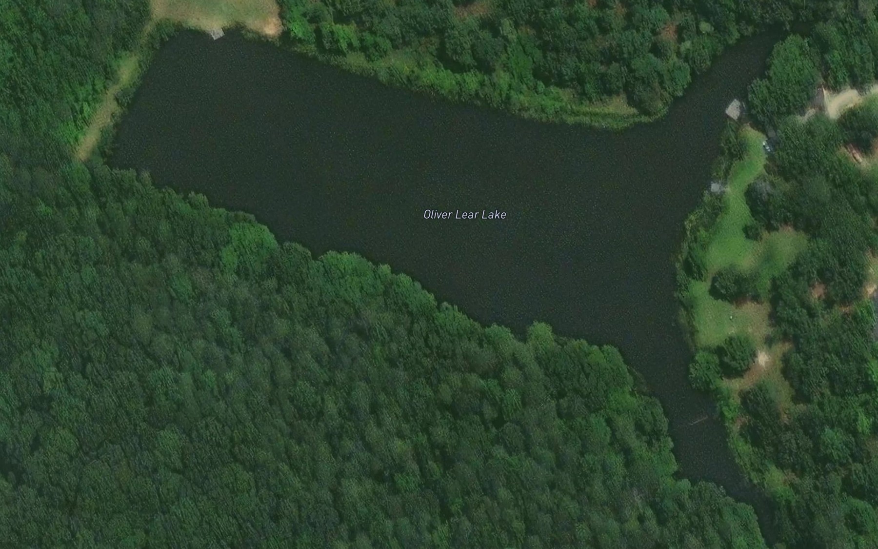 Satellite map of the Oliver Lear Lake