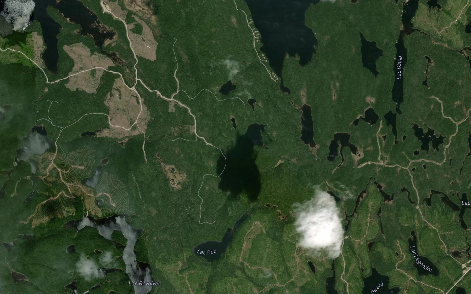 Satellite map of the Lac du Canif