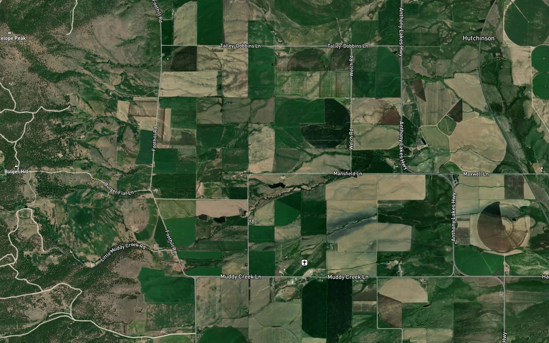 Satellite map of the Williams Ditch