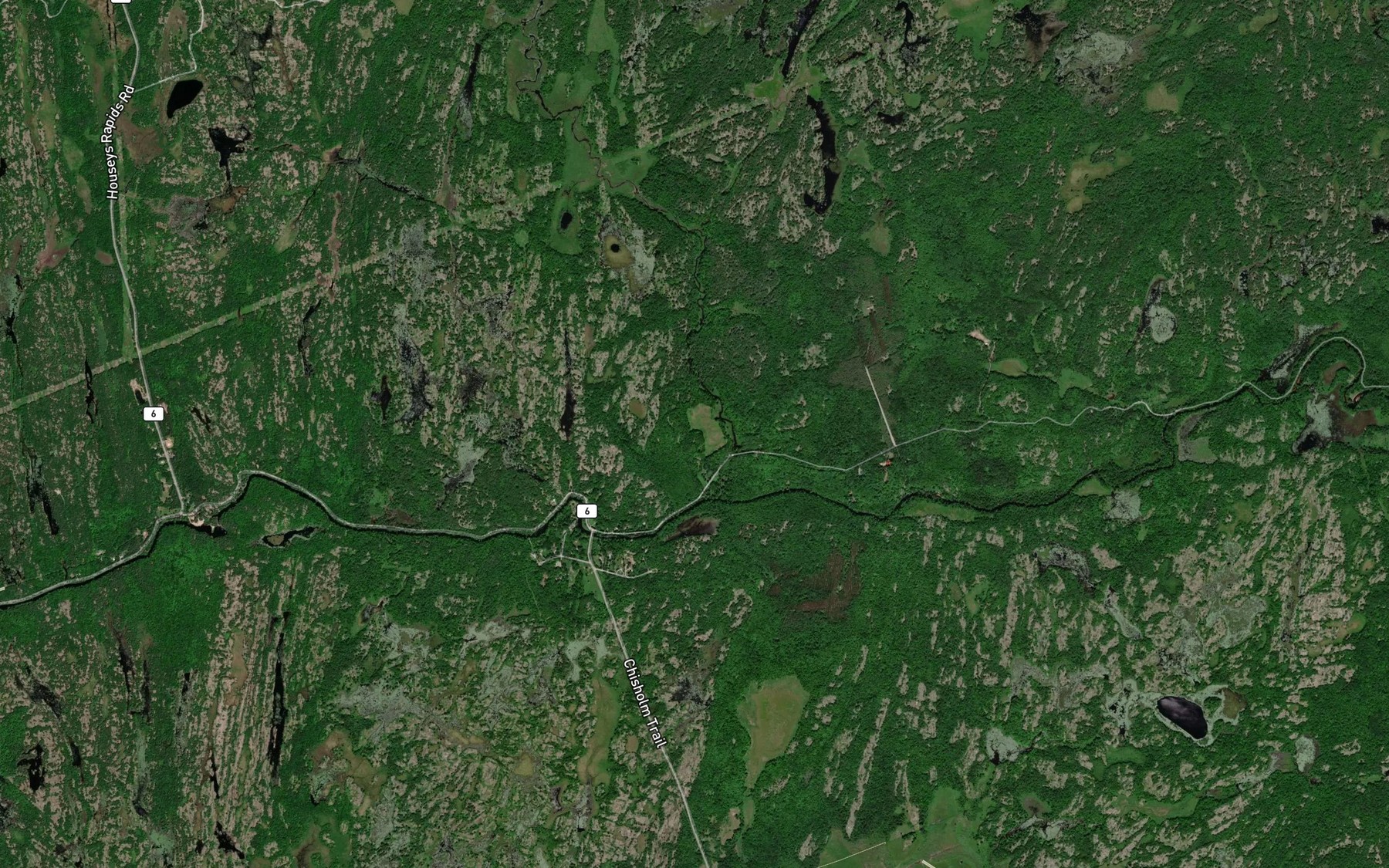 Satellite map of the Riley Creek
