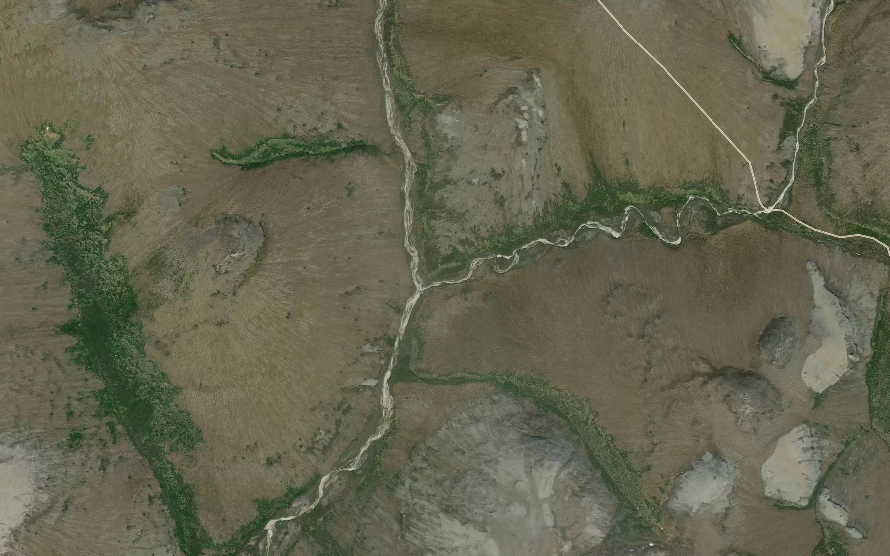 Satellite map of the Caribou Creek