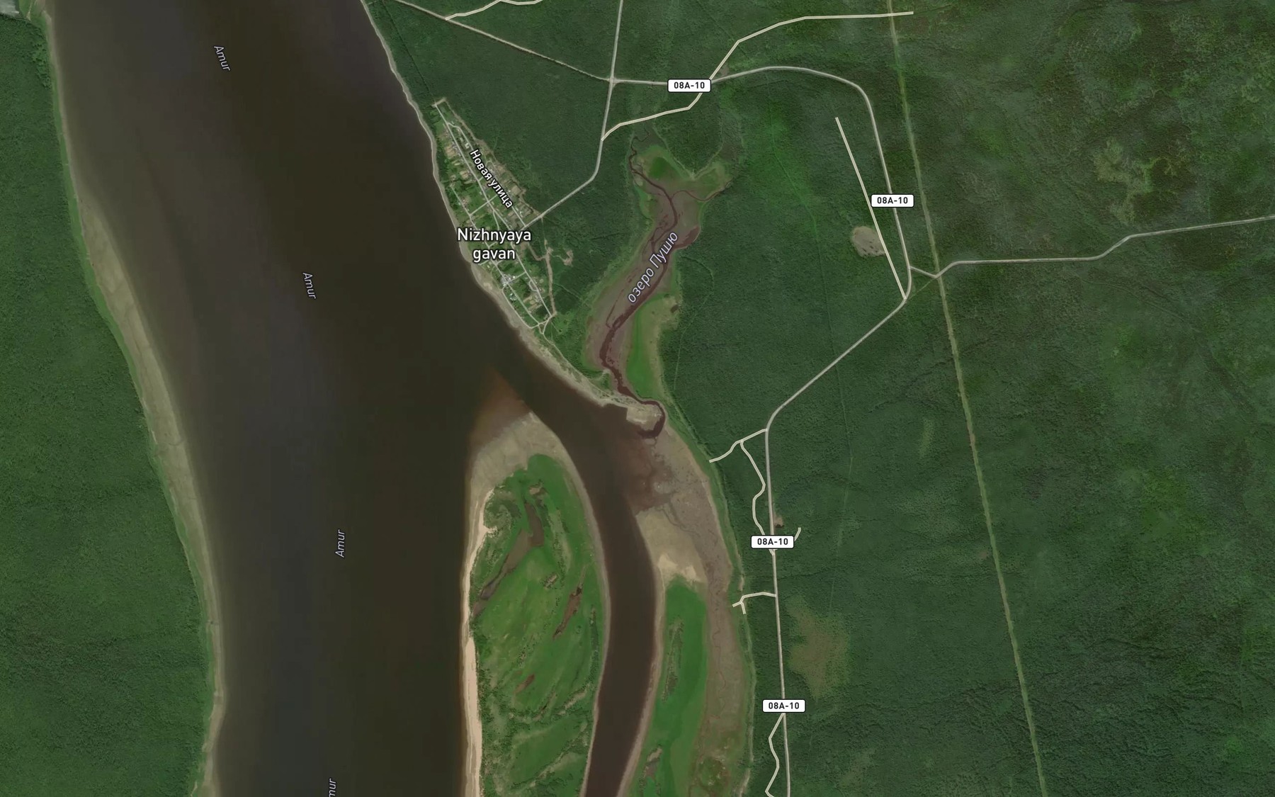 Satellite map of the Pravaya Pushyu