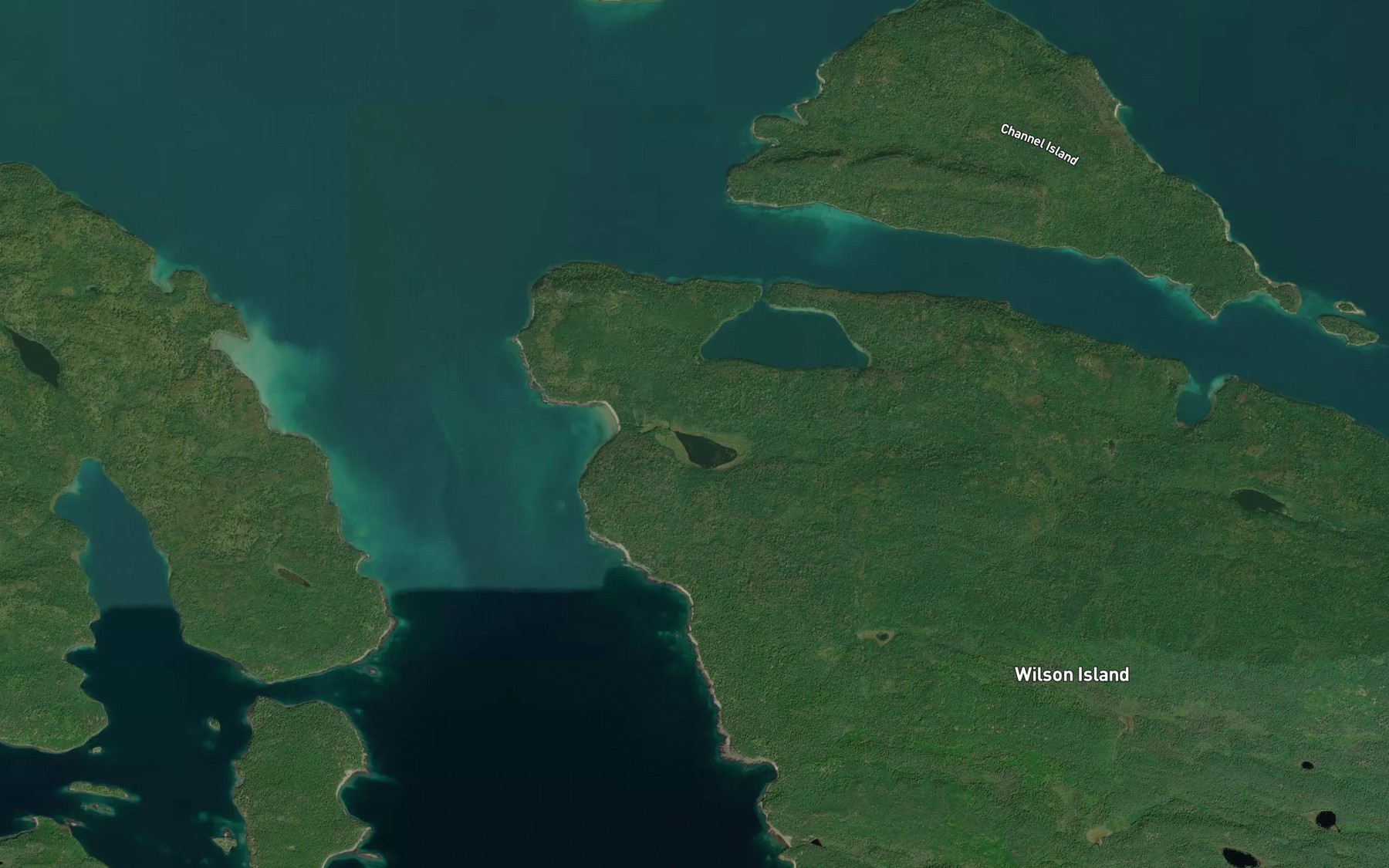 Satellite map of the Lesarge Lake