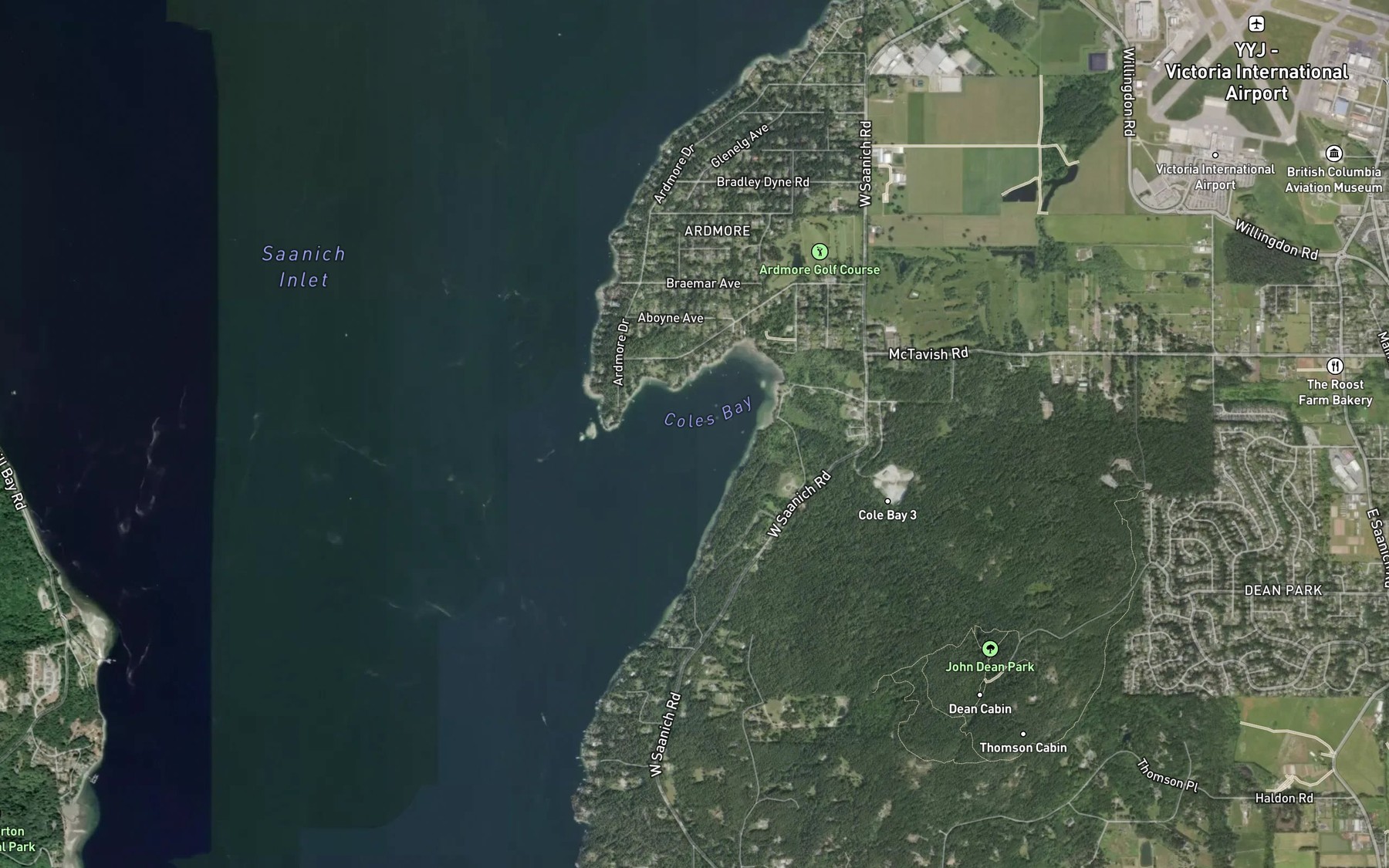 Satellite map of the Coles Bay