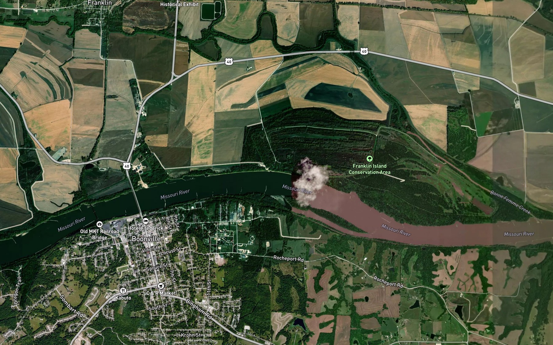 Satellite map of the Spot 5