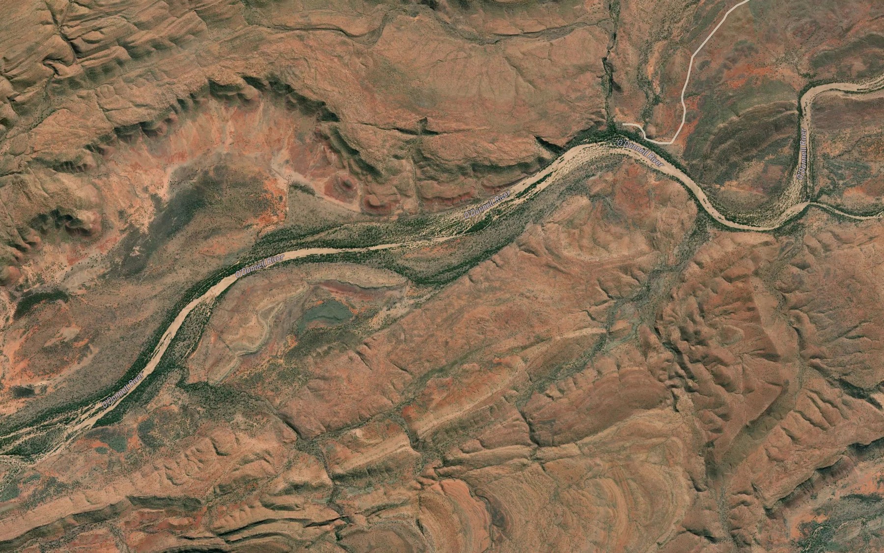 Satellite map of the Thursday Creek