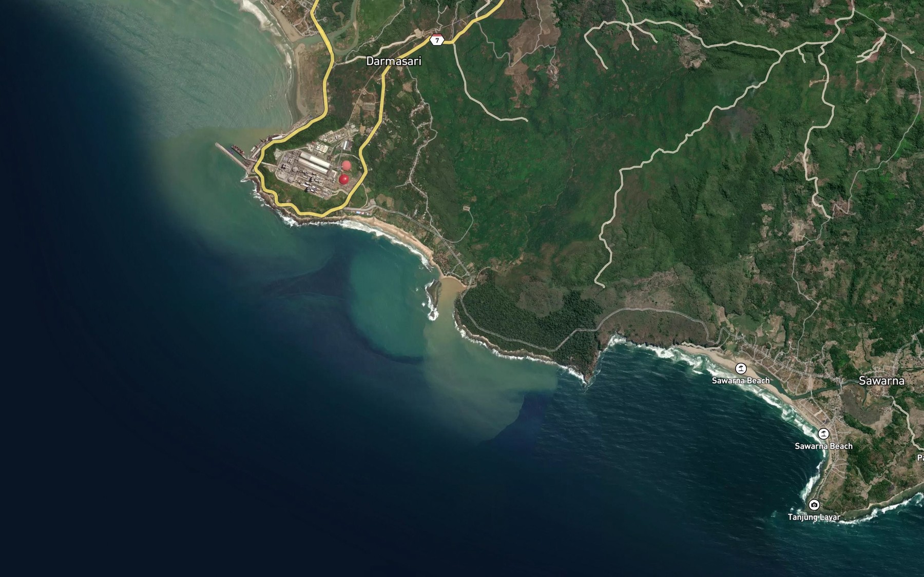 Satellite map of the Ci Pamuhulan