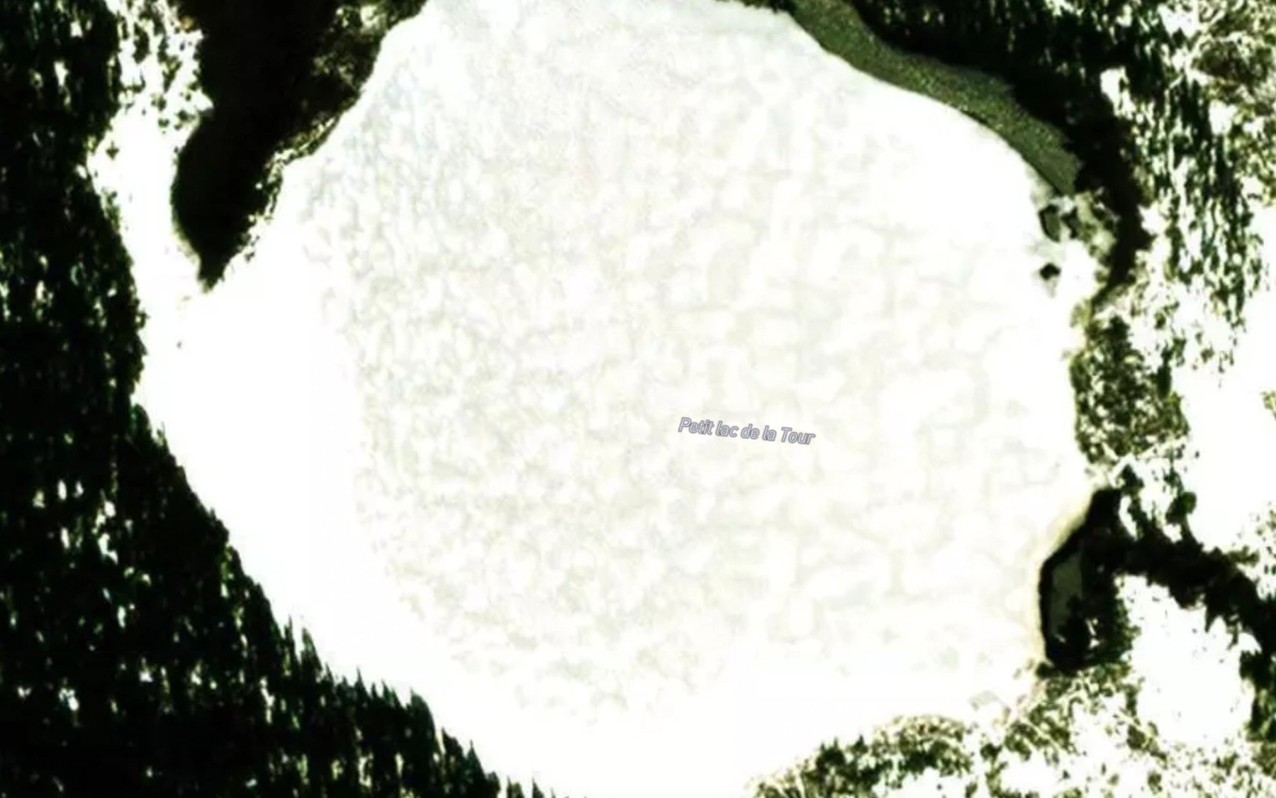 Satellite map of the Petit lac de la Tour