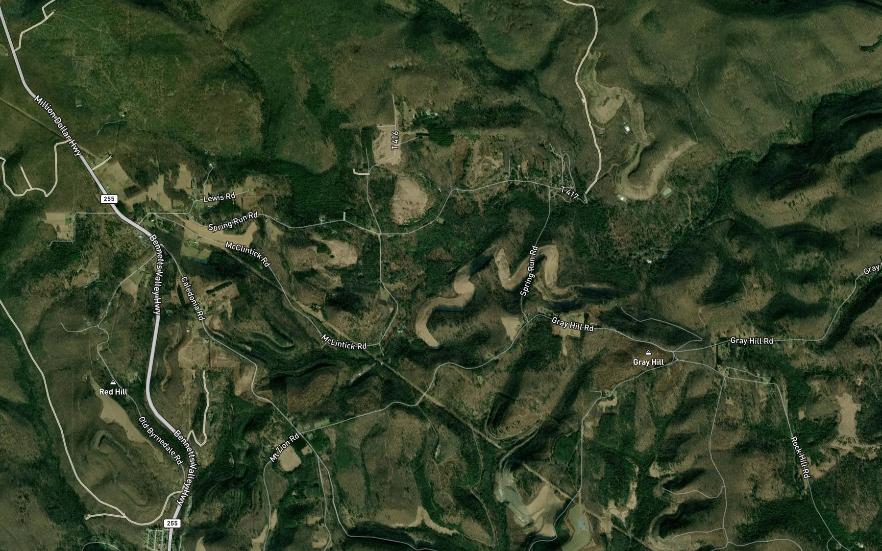 Satellite map of the Stony Brook