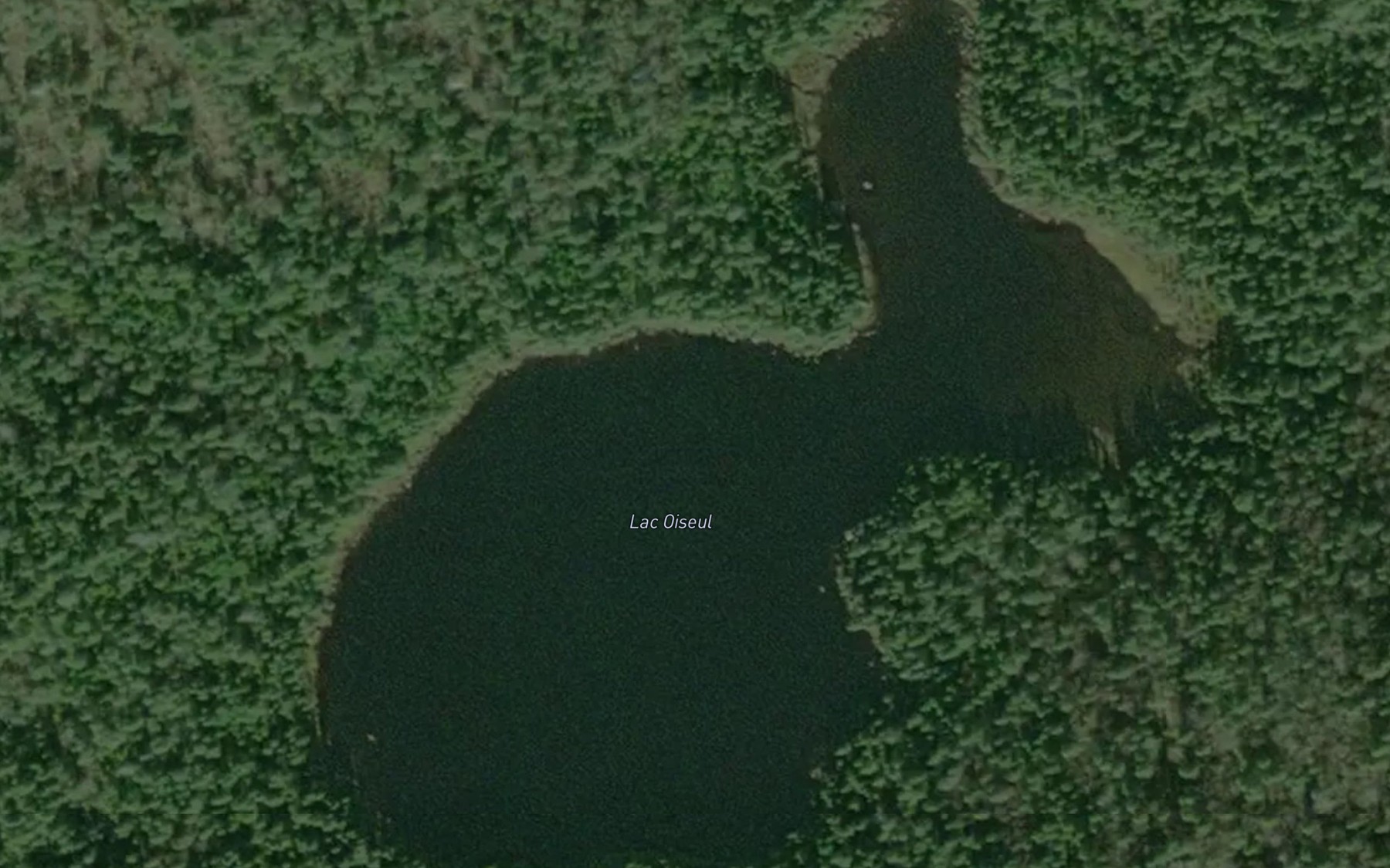 Satellite map of the Lac Oiseul