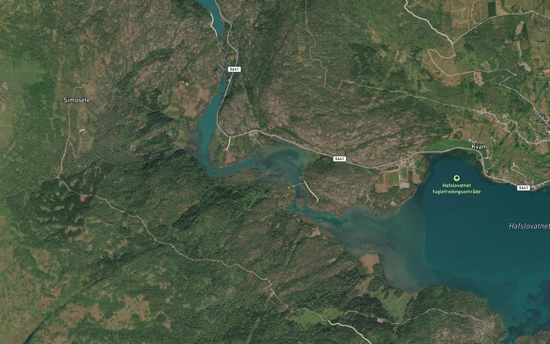 Satellite map of the Straumavatnet