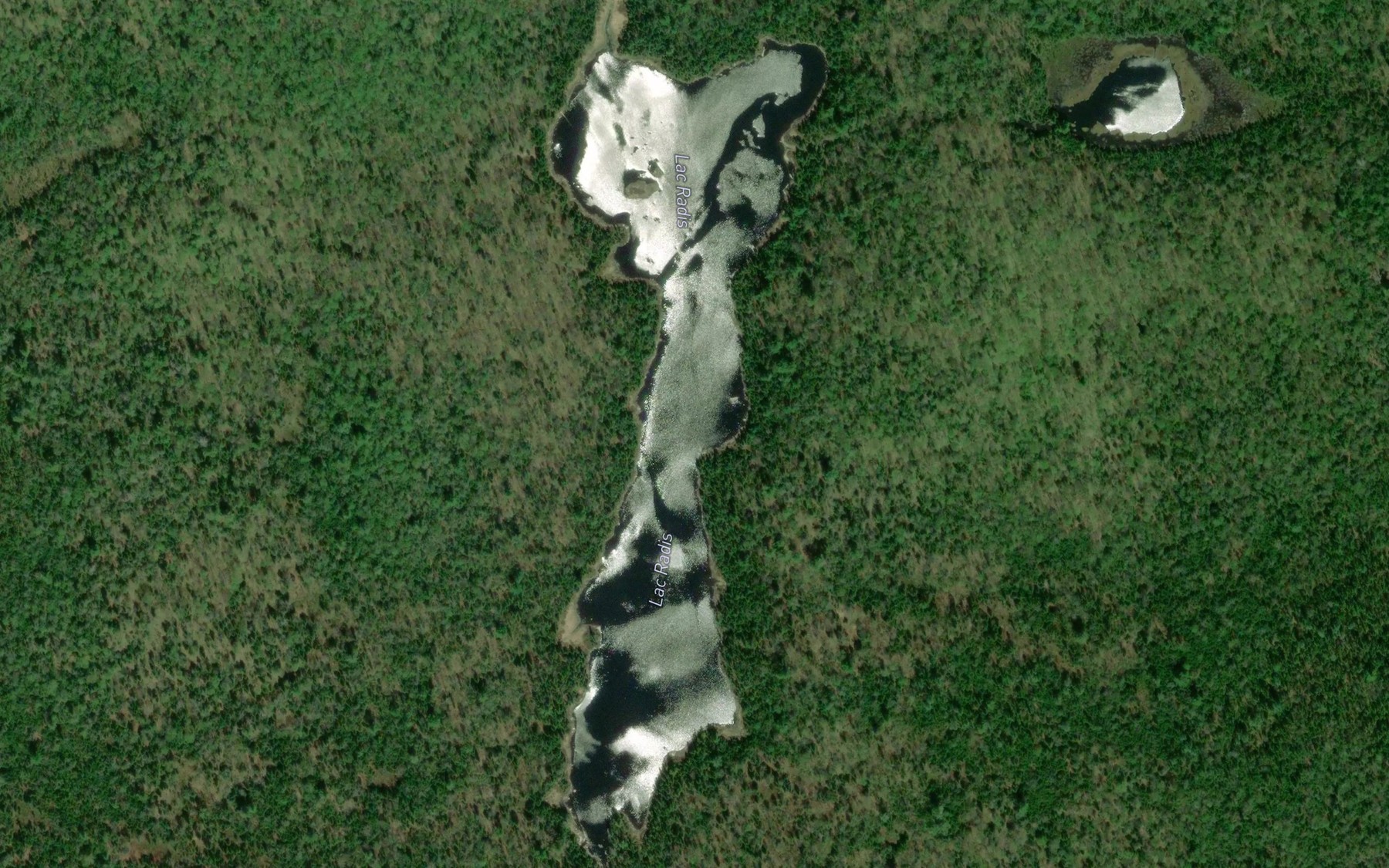 Satellite map of the Lac Radis
