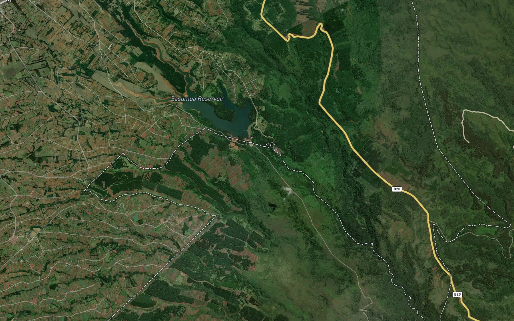 Satellite map of the Kiburu