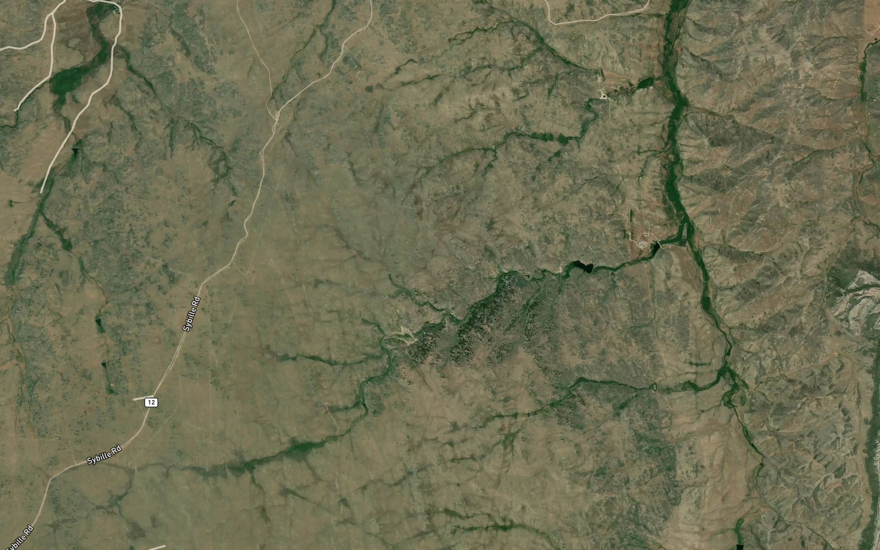 Satellite map of the Canon Number 4 Reservoir