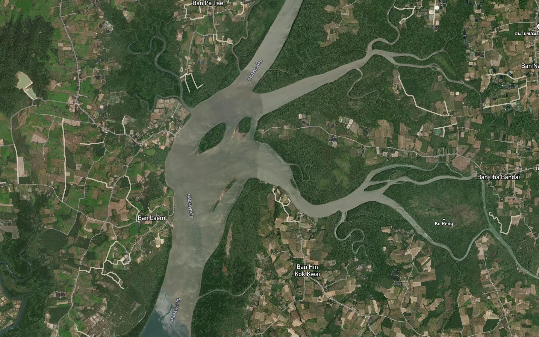 Satellite map of the Khlong Palian