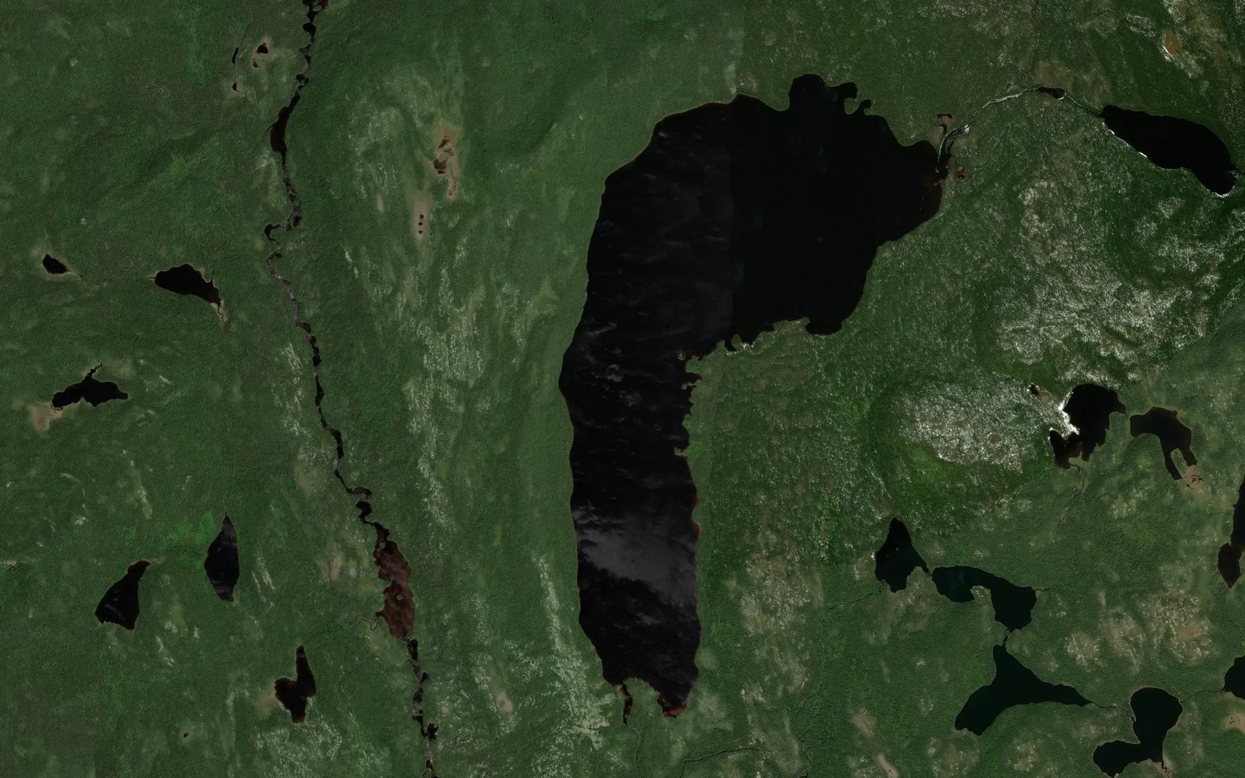 Satellite map of the Lac Brule