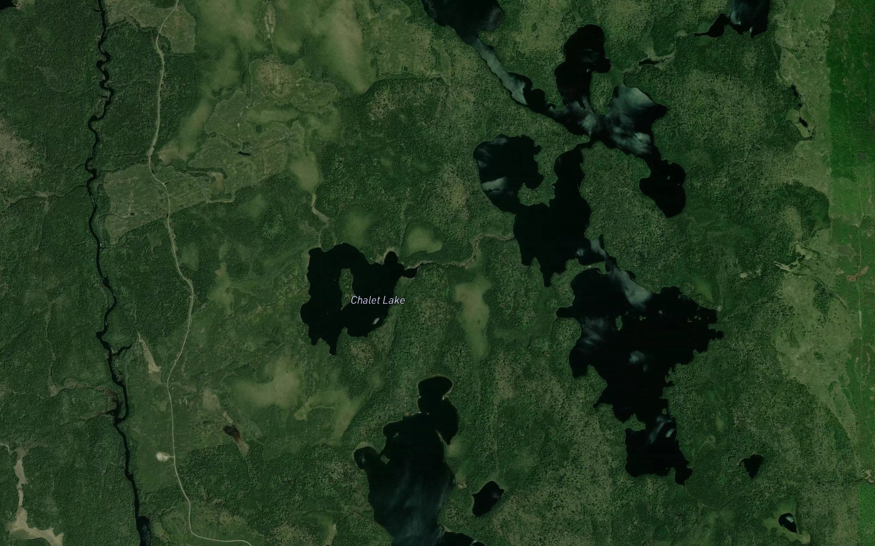 Satellite map of the Chalet Creek