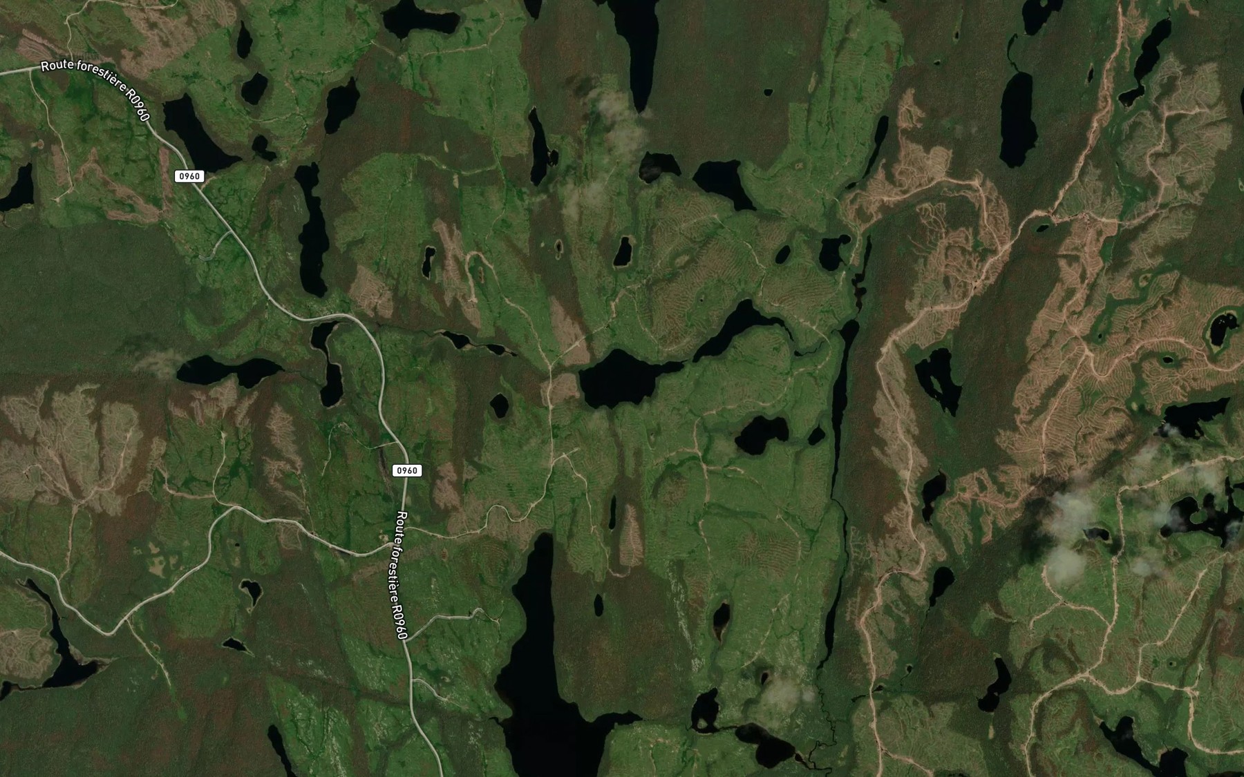 Satellite map of the Lac Jonas