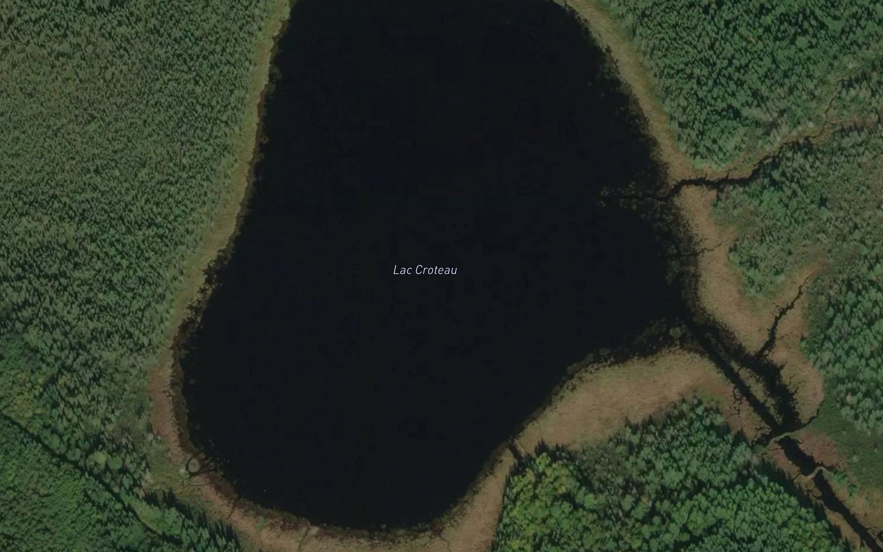 Satellite map of the Lac Croteau