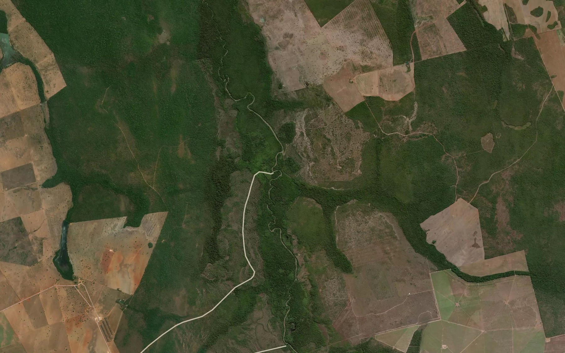 Satellite map of the Corrego Matao