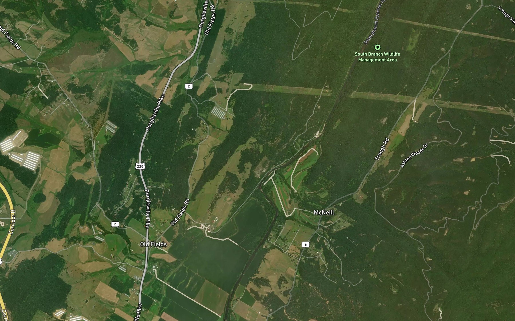 Satellite map of the Welton Spring