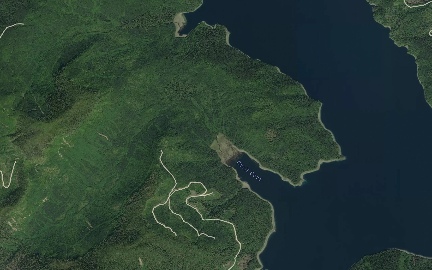Satellite map of the Big Goose Creek