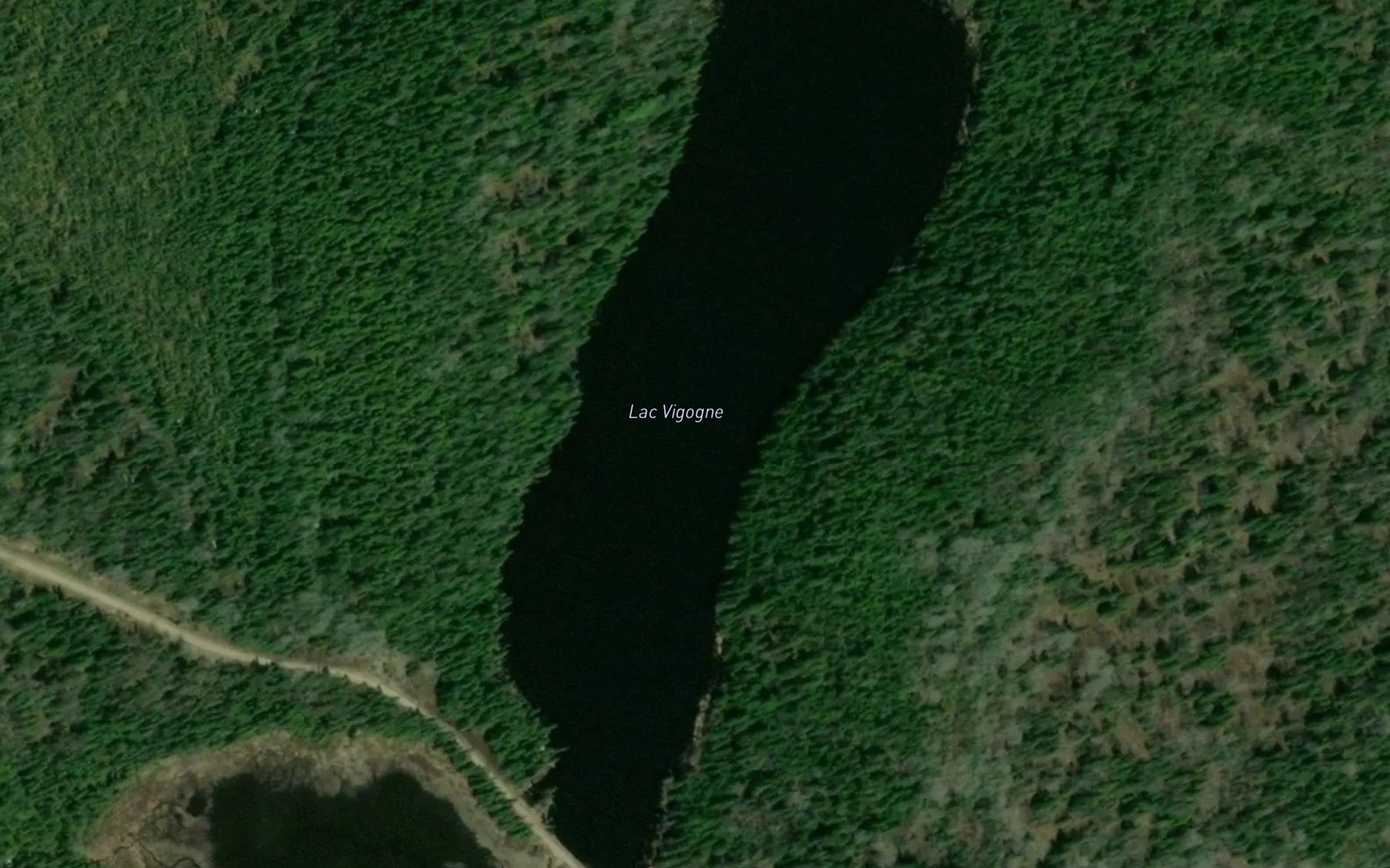 Satellite map of the Lac Vigogne