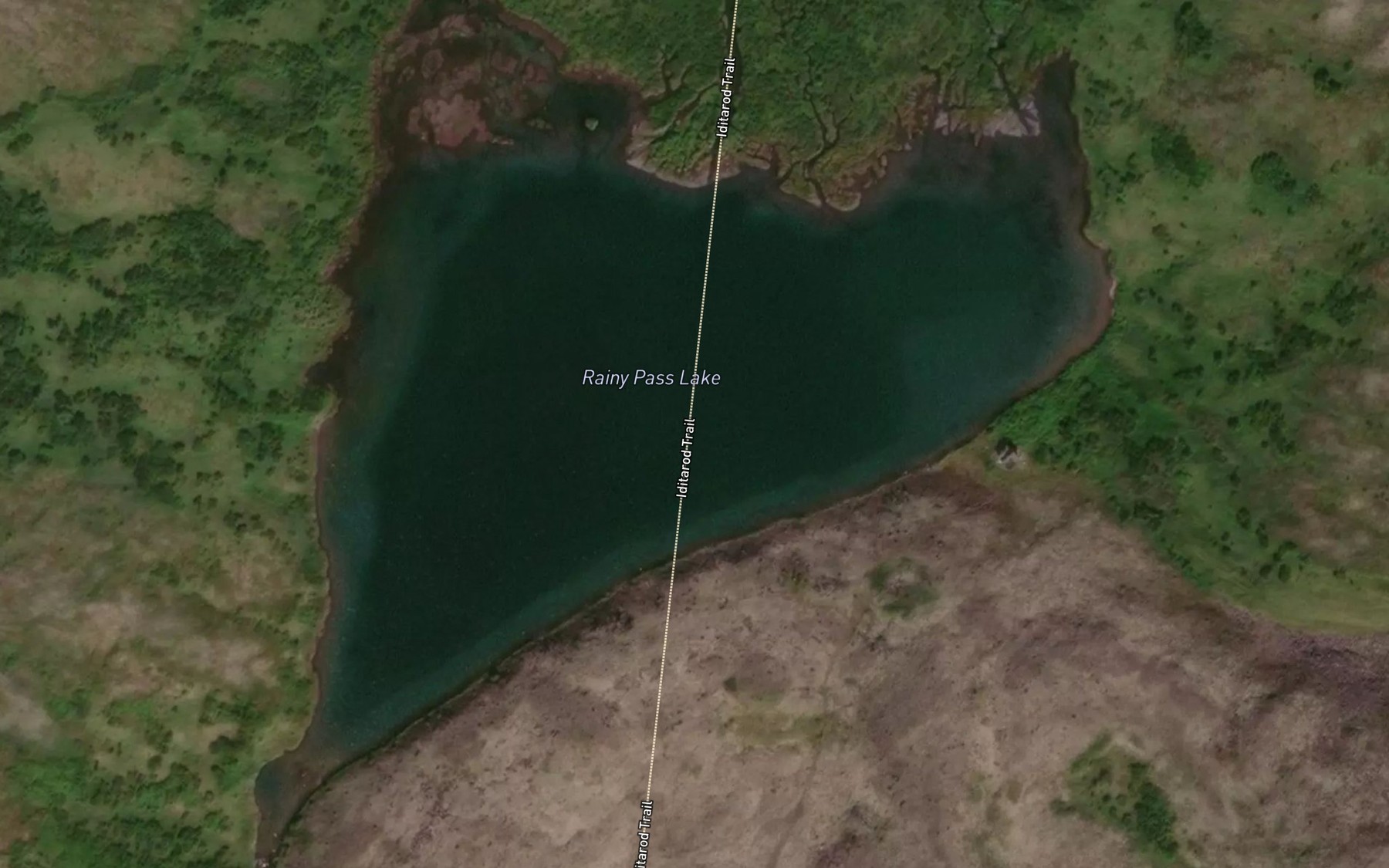 Satellite map of the Rainy Pass Lake