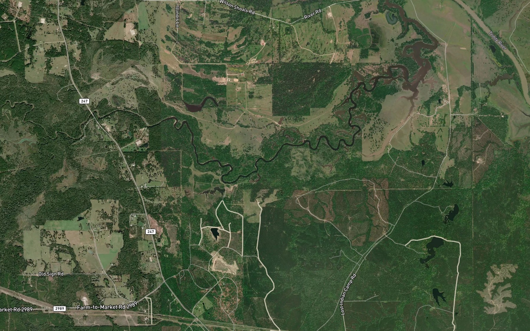 Satellite map of the Kay Branch