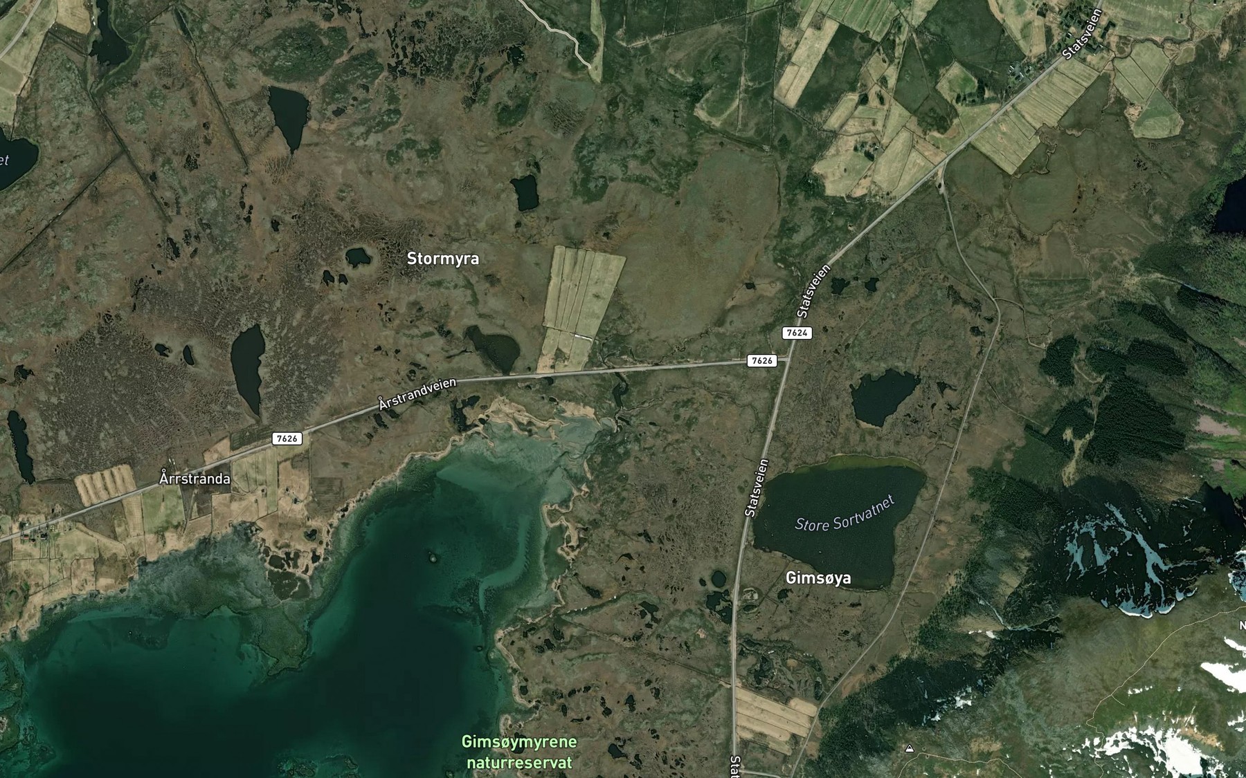 Satellite map of the Kretjonna