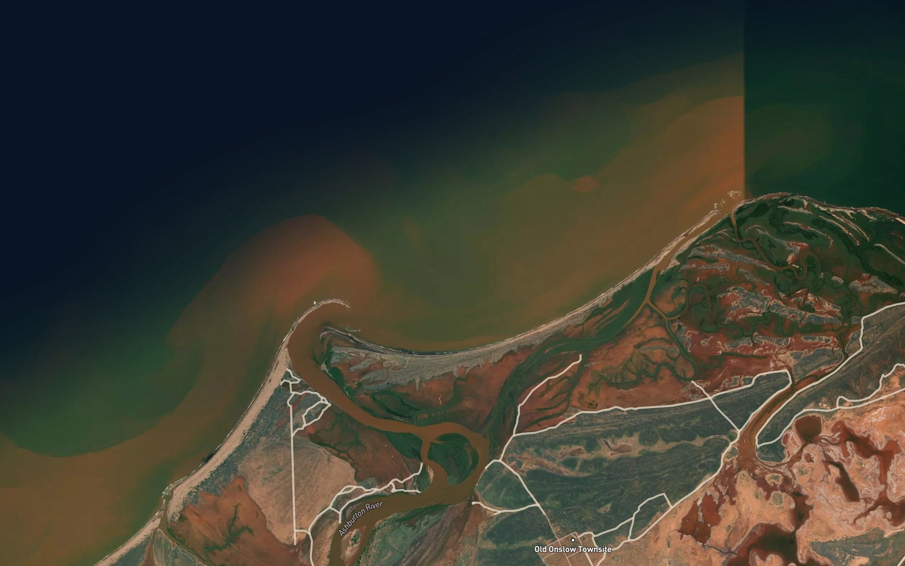 Satellite map of the Parkes Reef