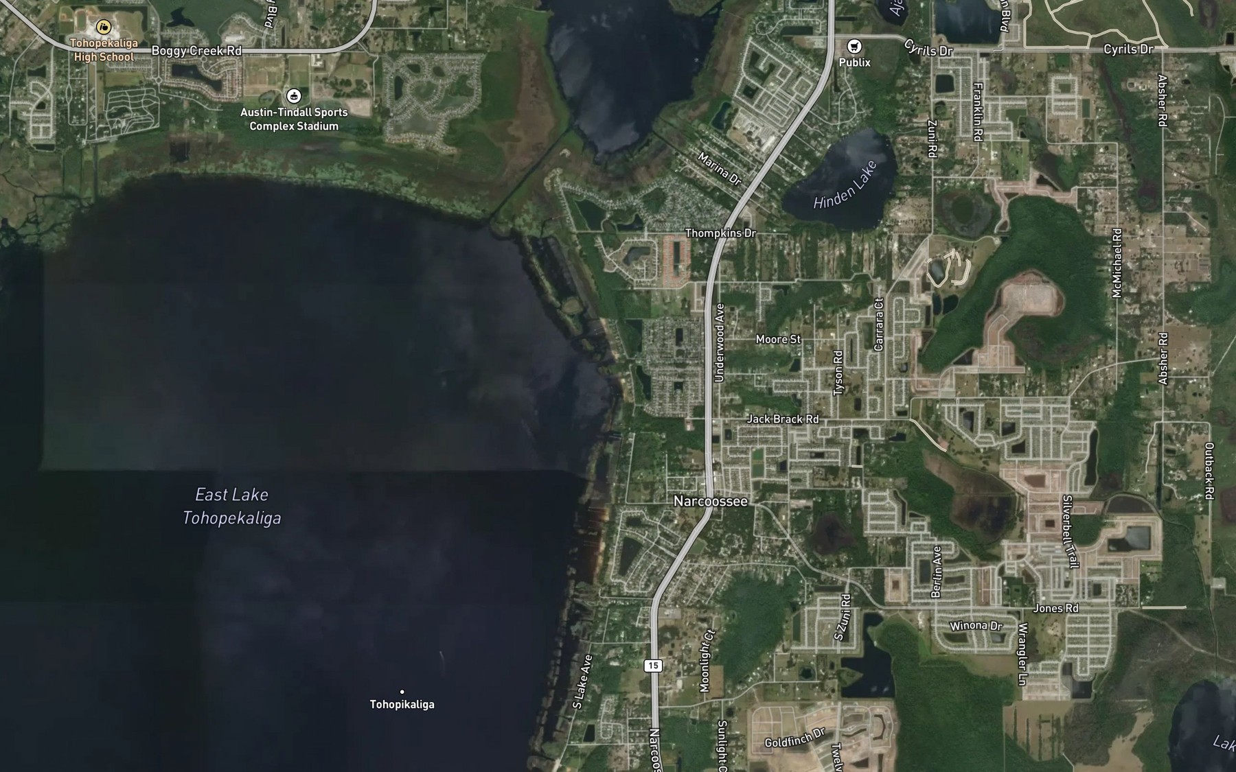 Satellite map of the Spot 4