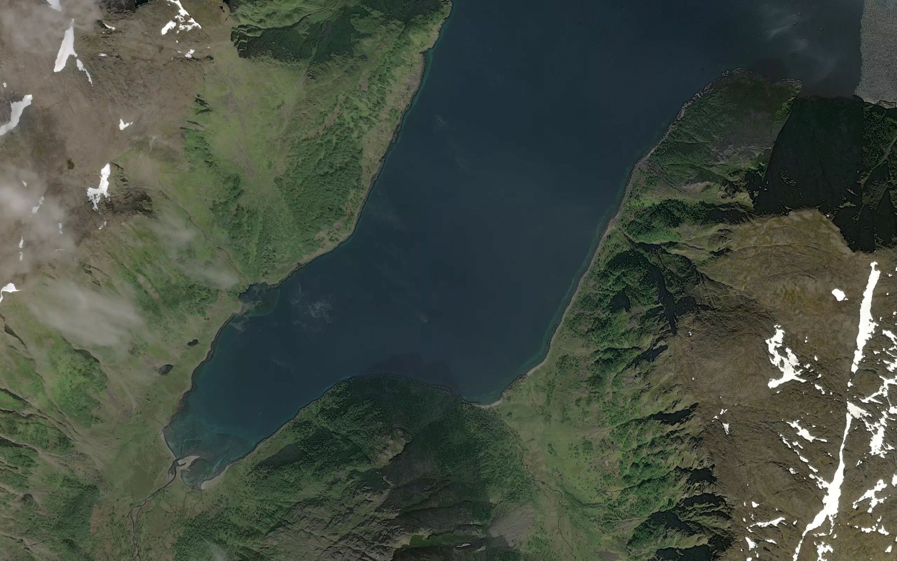 Satellite map of the Indre Lokkarfjorden