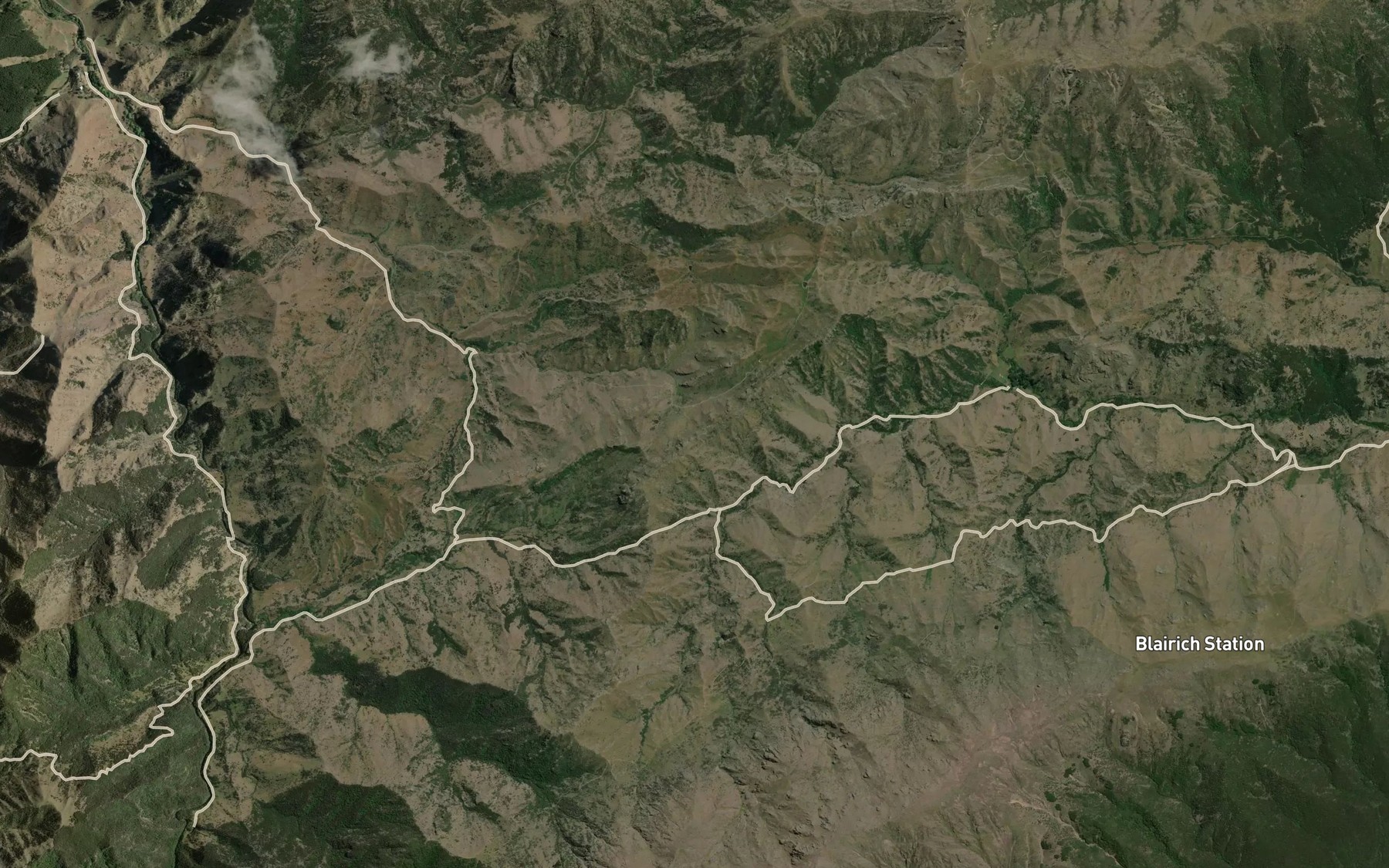 Satellite map of the Glen Craig Stream