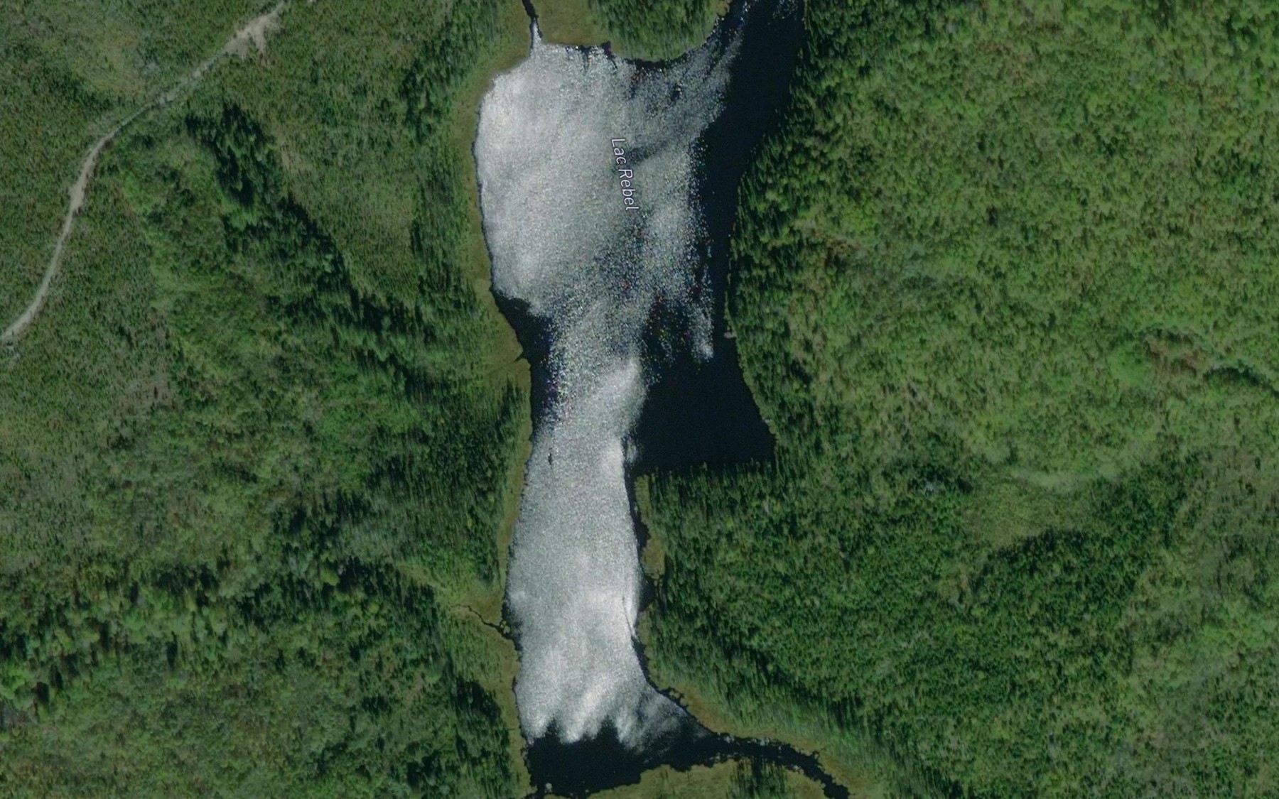 Satellite map of the Lac Rebel