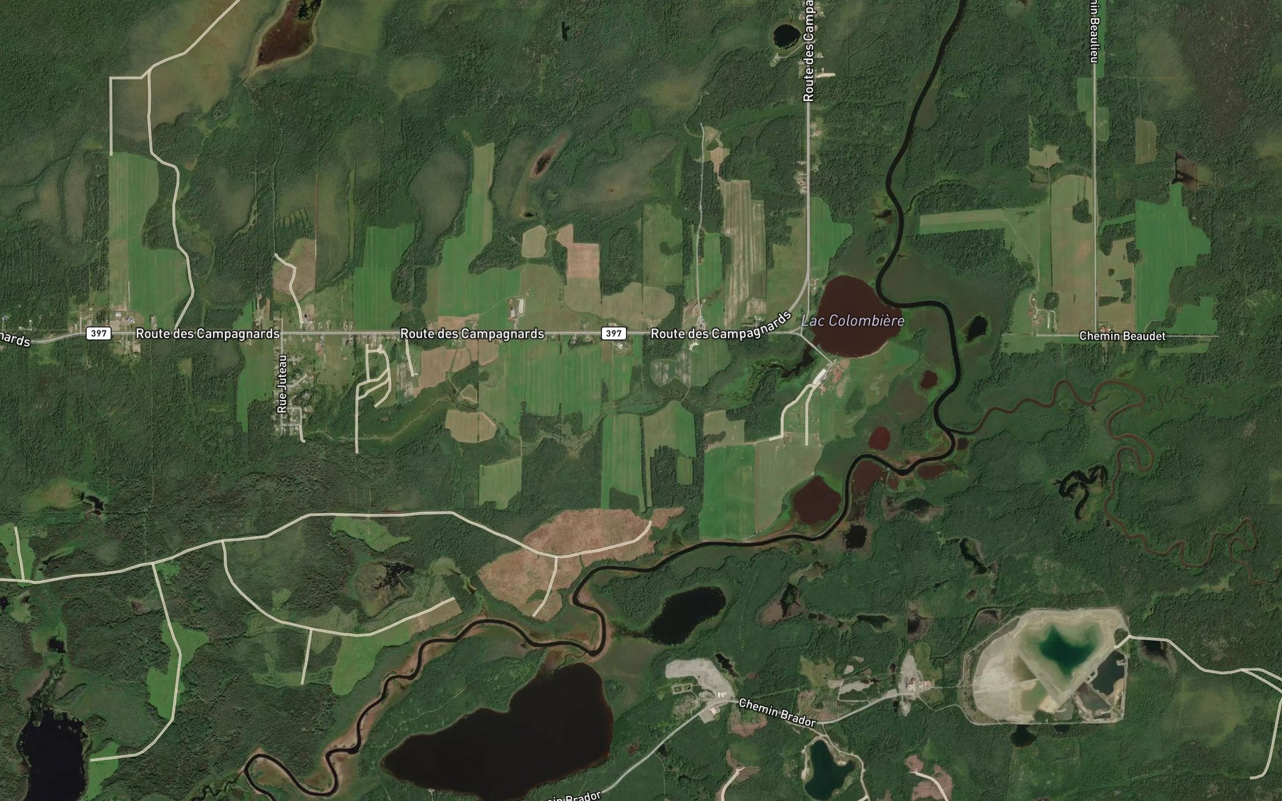 Satellite map of the Ruisseau Dupre